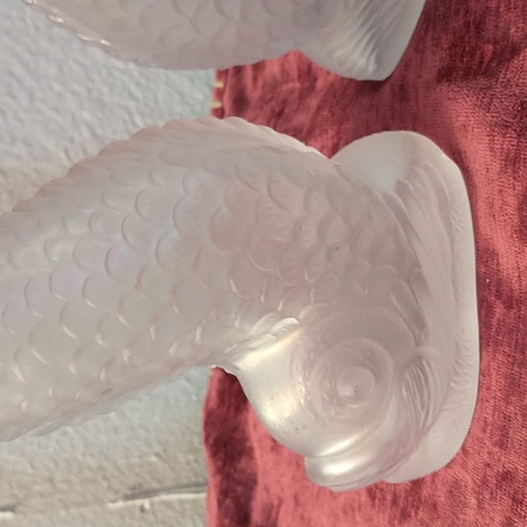 Vintage 1950s Frosted Italian  KOI Fish Decanter Vases - Picture 4 of 5